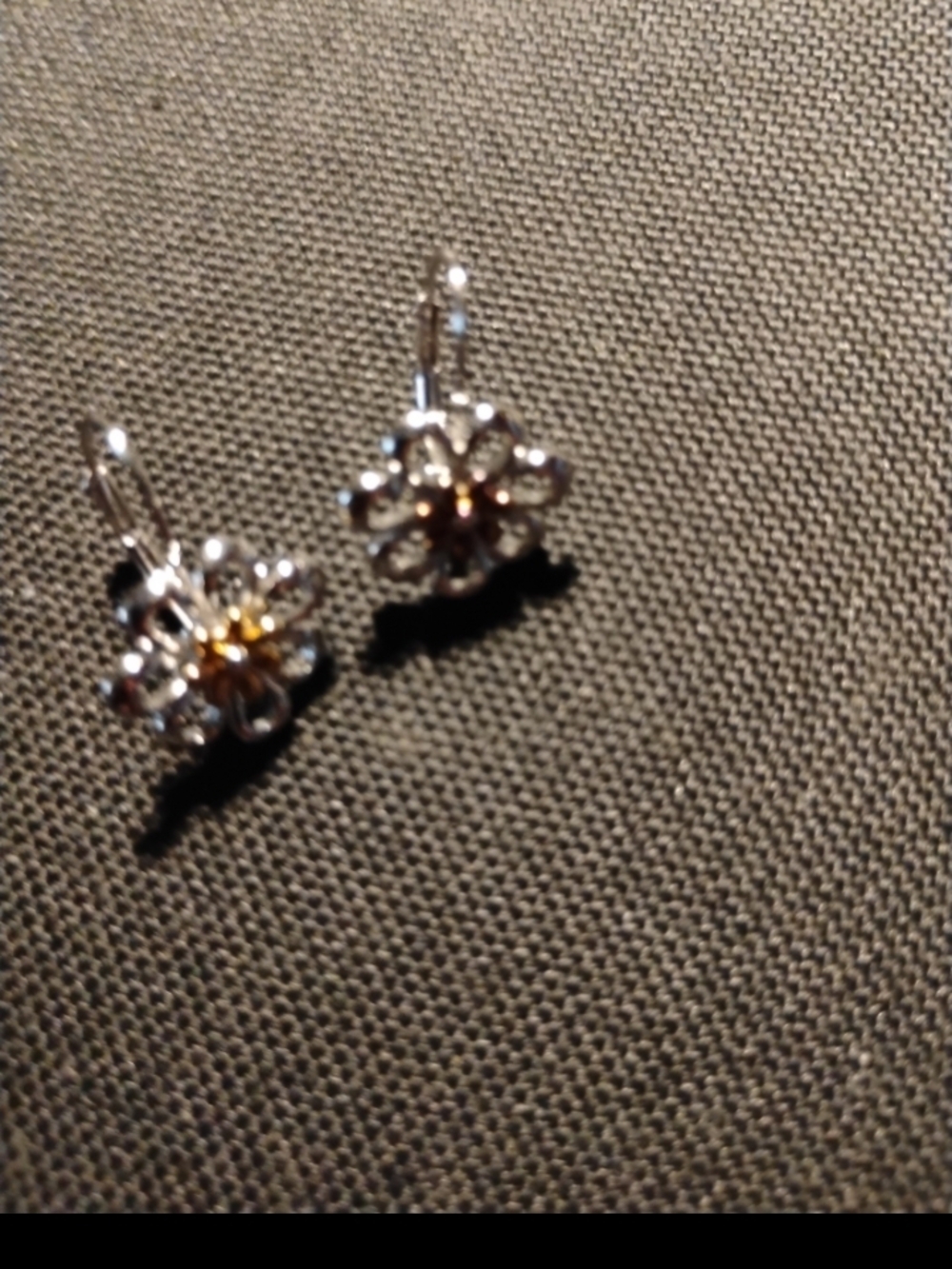 Sterling Silver Floral Drop Earrings